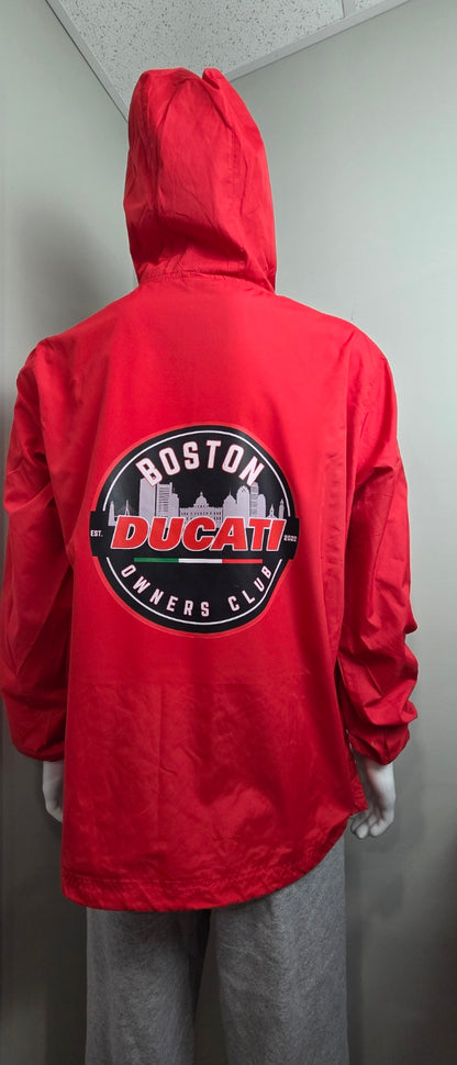 Boston Ducati Owners Club Windbreaker Anorak Jacket
