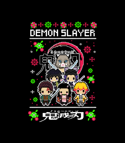 Demon Slayer XMAS group pixelated