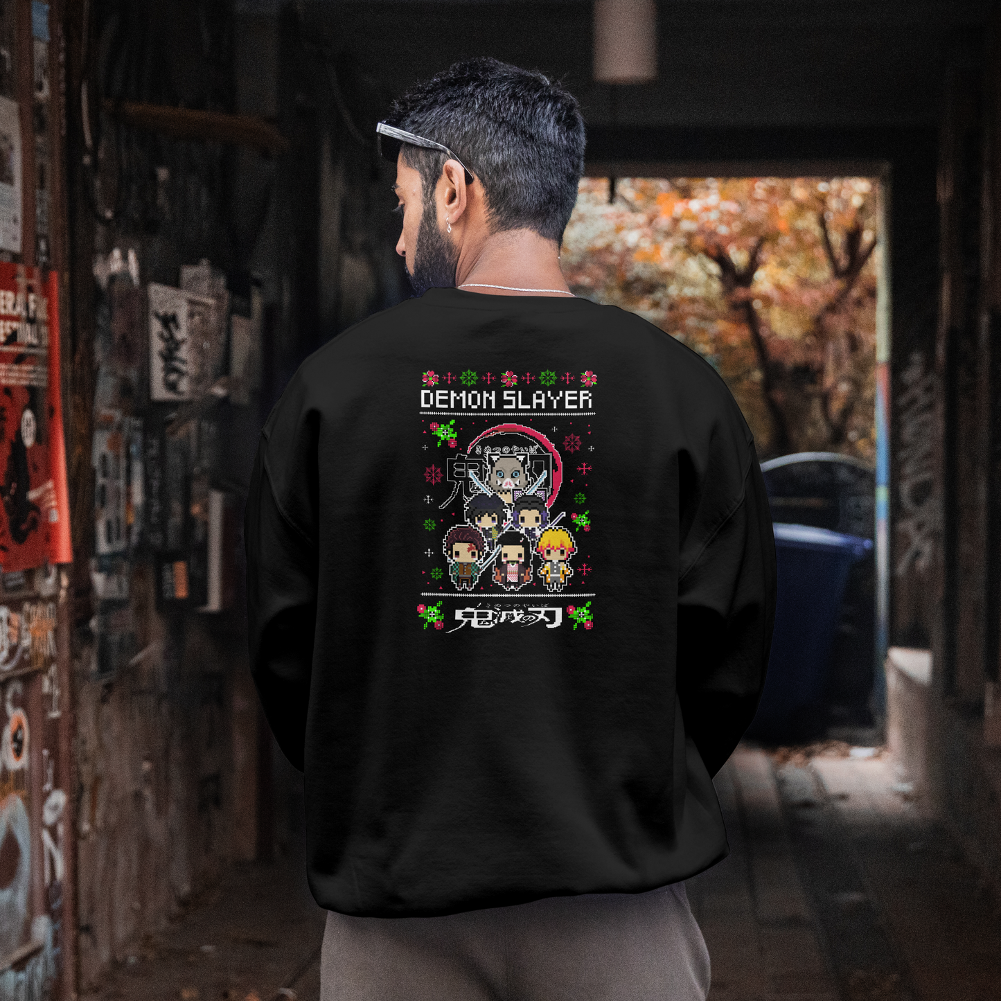 Demon Slayer XMAS group pixelated