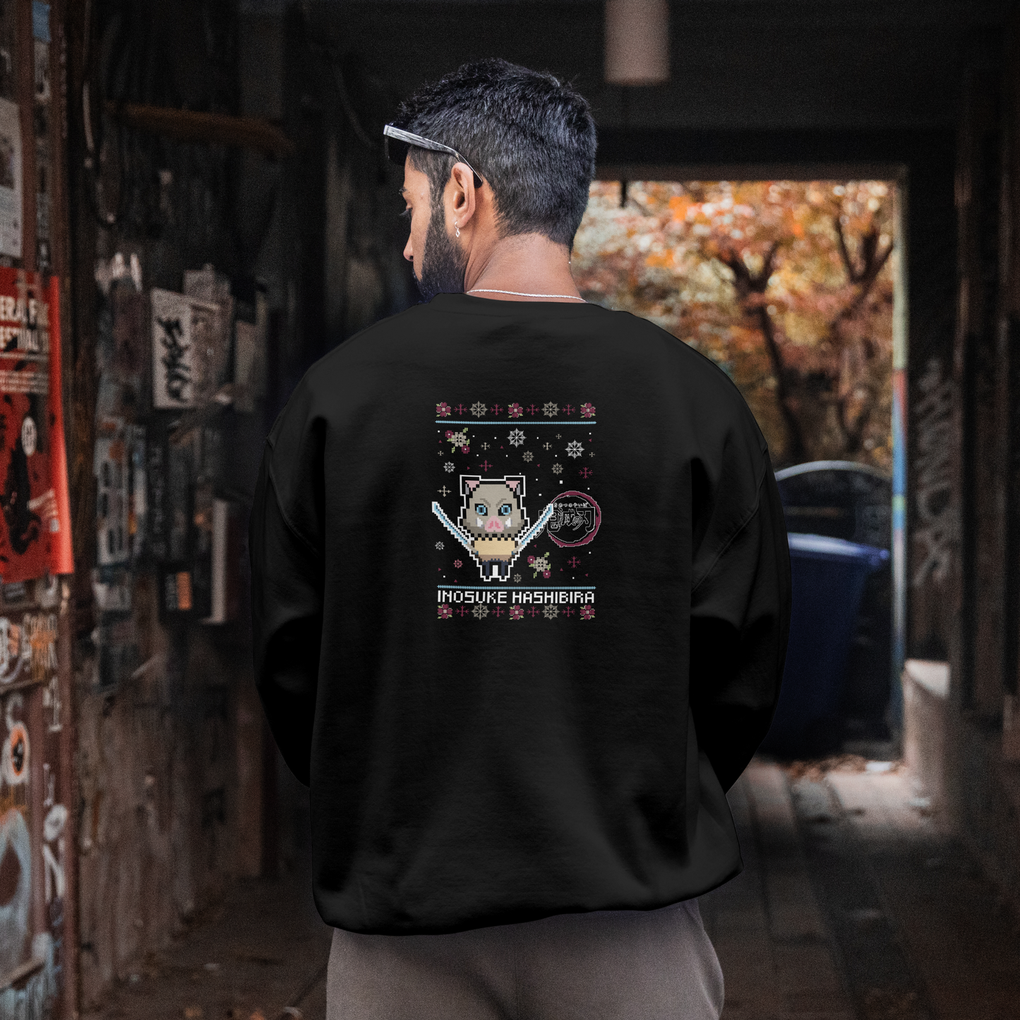 Demon Slayer XMAS Inosuke pixelated