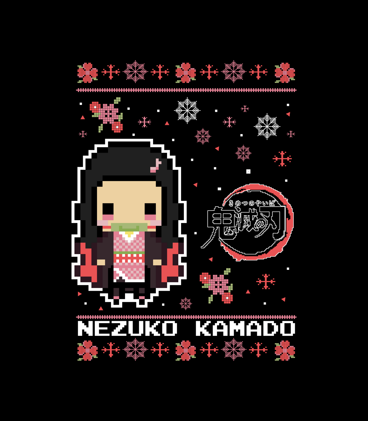 Demon Slayer XMAS Nezuko pixelated