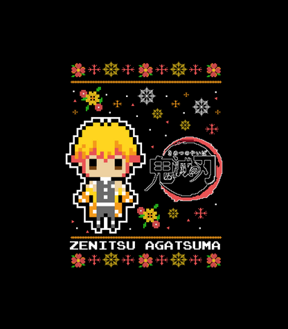 Demon Slayer XMAS Zenitsu pixelated