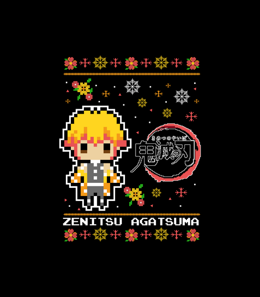 Demon Slayer XMAS Zenitsu pixelated