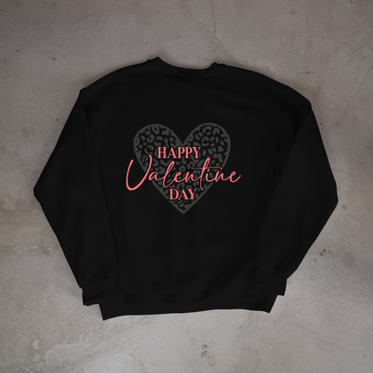Happy Valentines Day Leopard Heart Printed