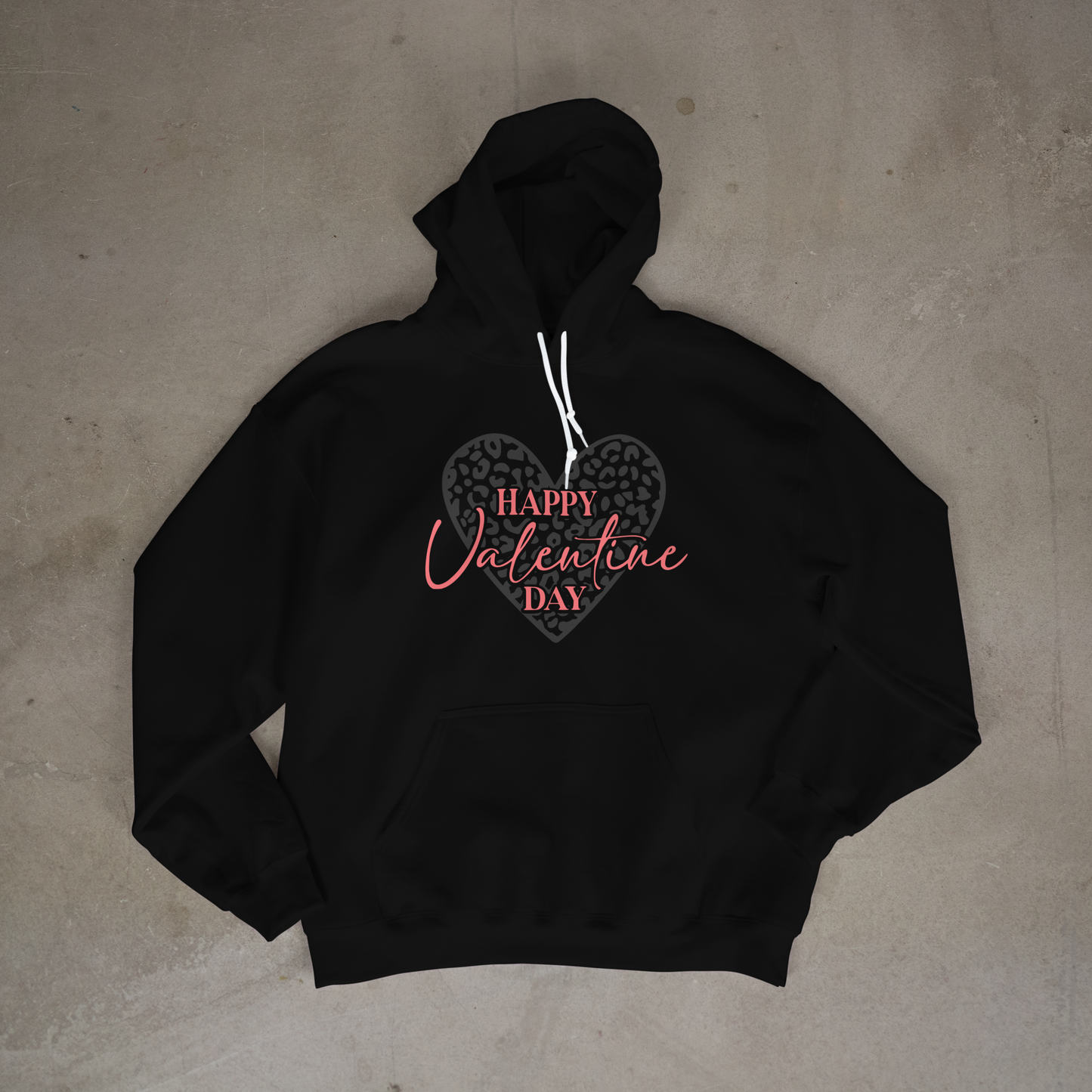 Happy Valentines Day Leopard Heart Printed