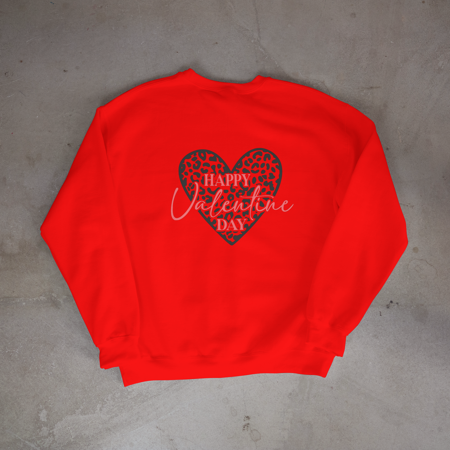Happy Valentines Day Leopard Heart Printed