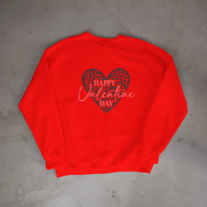 Happy Valentines Day Leopard Heart Printed