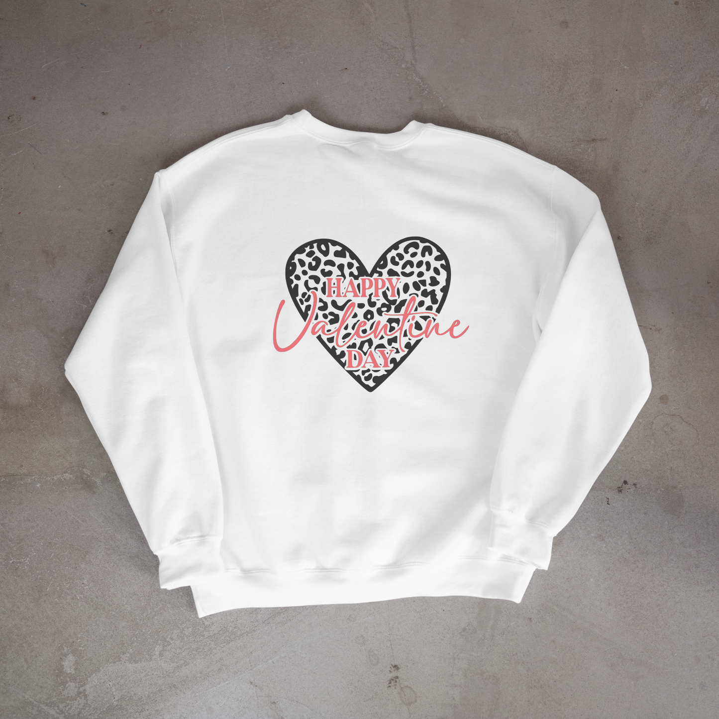 Happy Valentines Day Leopard Heart Printed