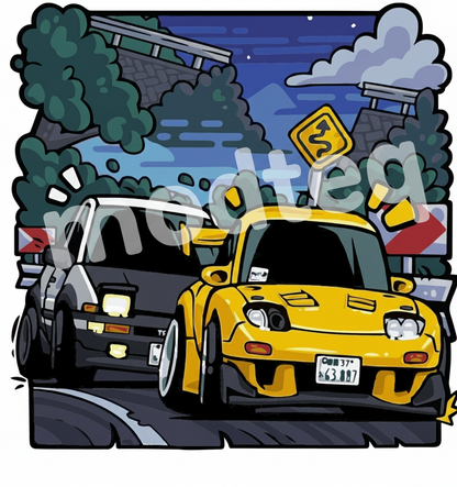 Tooned AE86 and FD3S