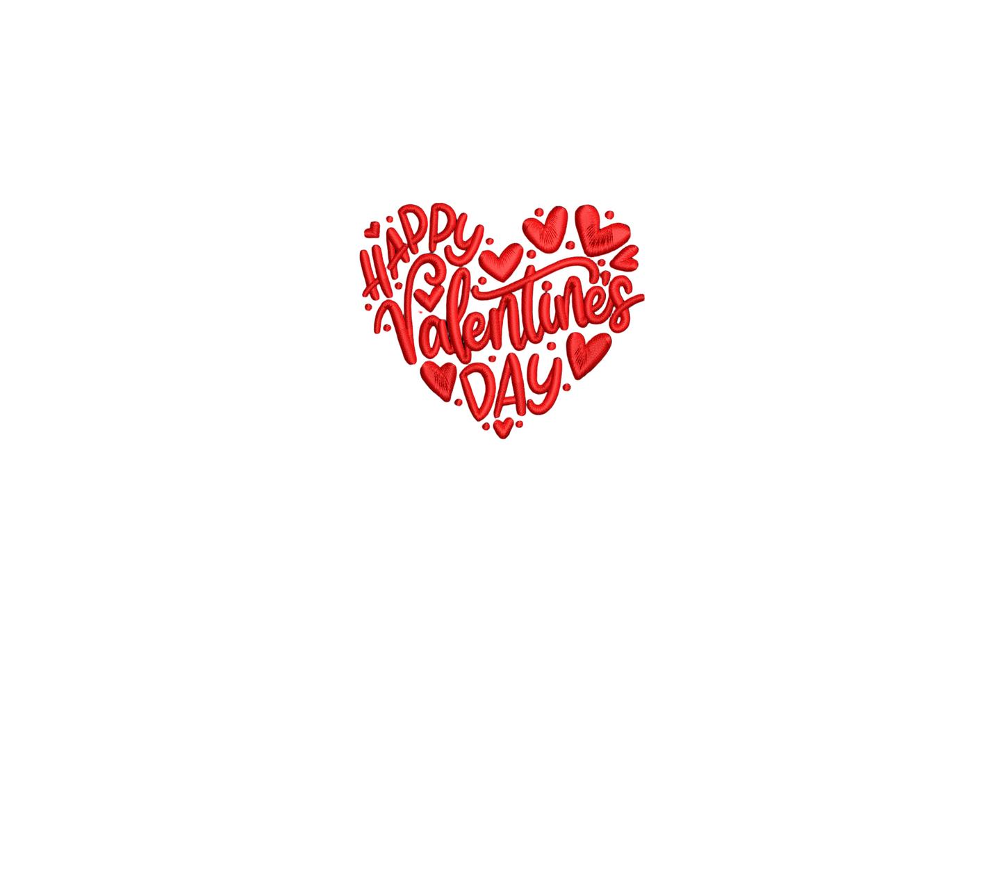 Valentines Day Heart Embroidery