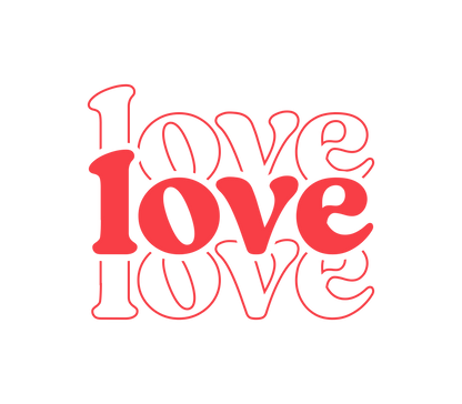Groovy Stacked Love Printed