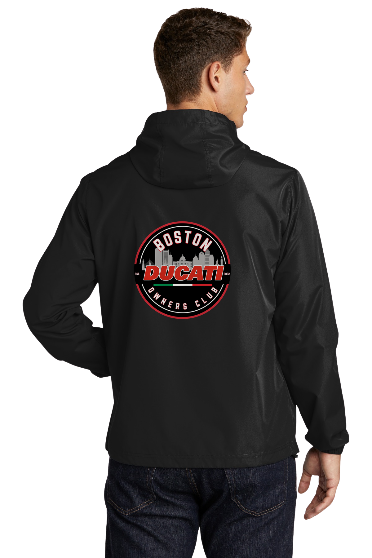 Boston Ducati Owners Club Windbreaker Anorak Jacket