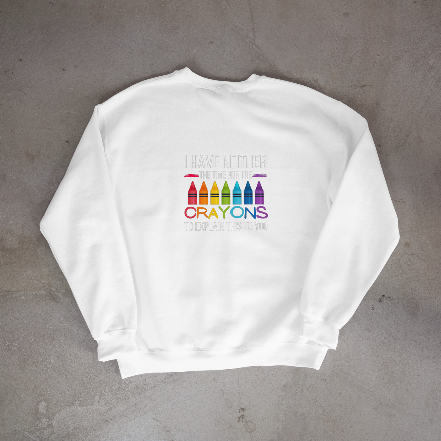 Time nor crayons to explain