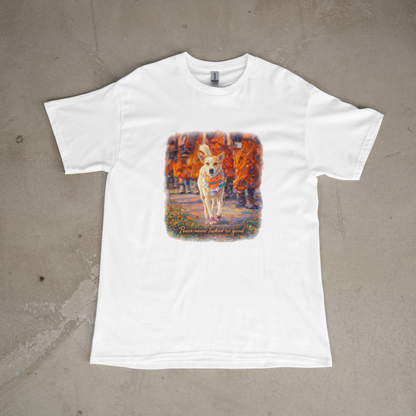 Monks Walk for Peace - Aloka the rescue water color art